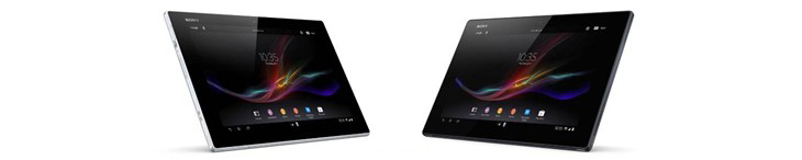 Xperia™ Tablet Z（左：ホワイト、右：ブラック）