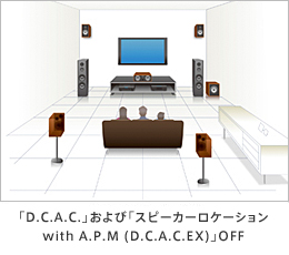 「D.C.A.C.」および「スピーカーリロケーション with A.P.M.(D.C.A.C.EX)」OFF