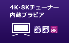 4K・8Kチューナー内蔵ブラビア