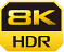8K HDR(ハイダイナミックレンジ)信号対応
