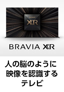 人の脳のように、映像を認識するテレビ BRAVIA XRは人の認知特性をプロセッサーに取り入れることで、これまでにない没入体験をあなたにもたらします。