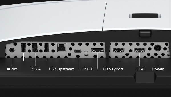 Audio USB-A USB-upstream USB-C Display-Port HDMI Power
