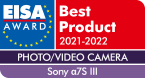 EISA PHOTO/VIDEO CAMERA OF THE YEAR 2021-2022 α7S III（ILCE-7SM3）