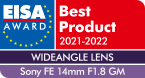 EISA WIDEANGLE LENS 2021-2022 FE 14mm F1.8 GM（SEL14F18GM）