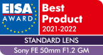 EISA STANDARD LENS 2021-2022 FE 50mm F1.2 GM（SEL50F12GM）