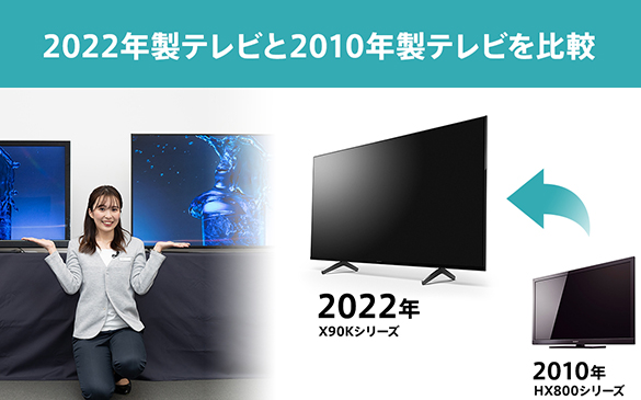 2022年製テレビと2010年製テレビをソニーストアのスタイリストが比較！