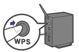 無線LANルーターのWPSボタン押すイメージ