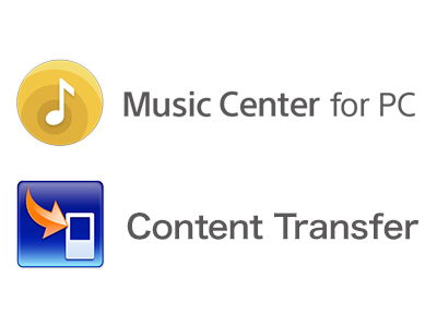 音楽のソフトウェア（Music Center for PCやContent transferなど）