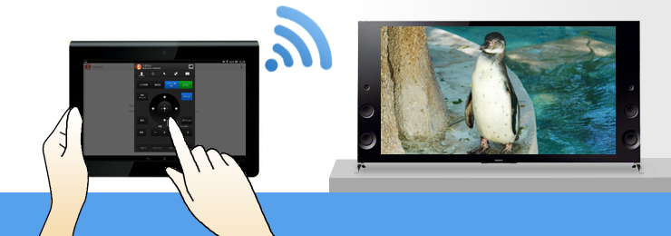 Video & TV SideView リモコンとして操作するイメージ